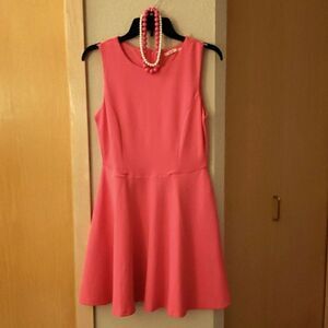 Francesca's Mi Ami Pink Fit and Flare Dress - Size Small - NWOT